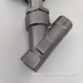 Pneumatic Angle seat valve with plastic head thread